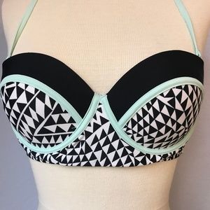 XHILARATION Bandeau Swim Suit Top